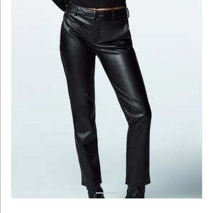 Faux leather pants